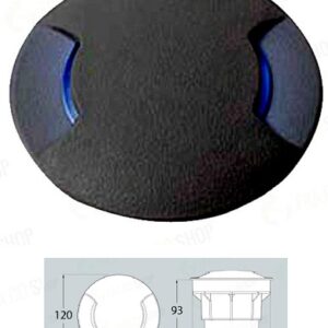 Ceci 120 2 Luci Incasso Pavimento Carrabile GX53 3w Luce Natura Nero